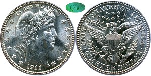 GFRC Open Set Registry - Pikes Peak 1911 Barber  25C