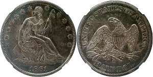 GFRC Open Set Registry - Texan 1861 Seated CSA 50C