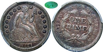 GFRC Open Set Registry - Tenafly 1856 Seated  10C