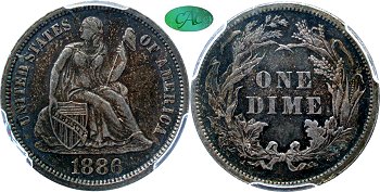 GFRC Open Set Registry - Tenafly 1886 Seated  10C