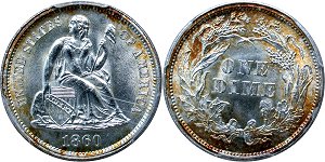 GFRC Open Set Registry - Sacandaga 1860 Seated  10C