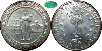 GFRC Open Set Registry - nacnud 1936 Early Commemorative Columbia 50C