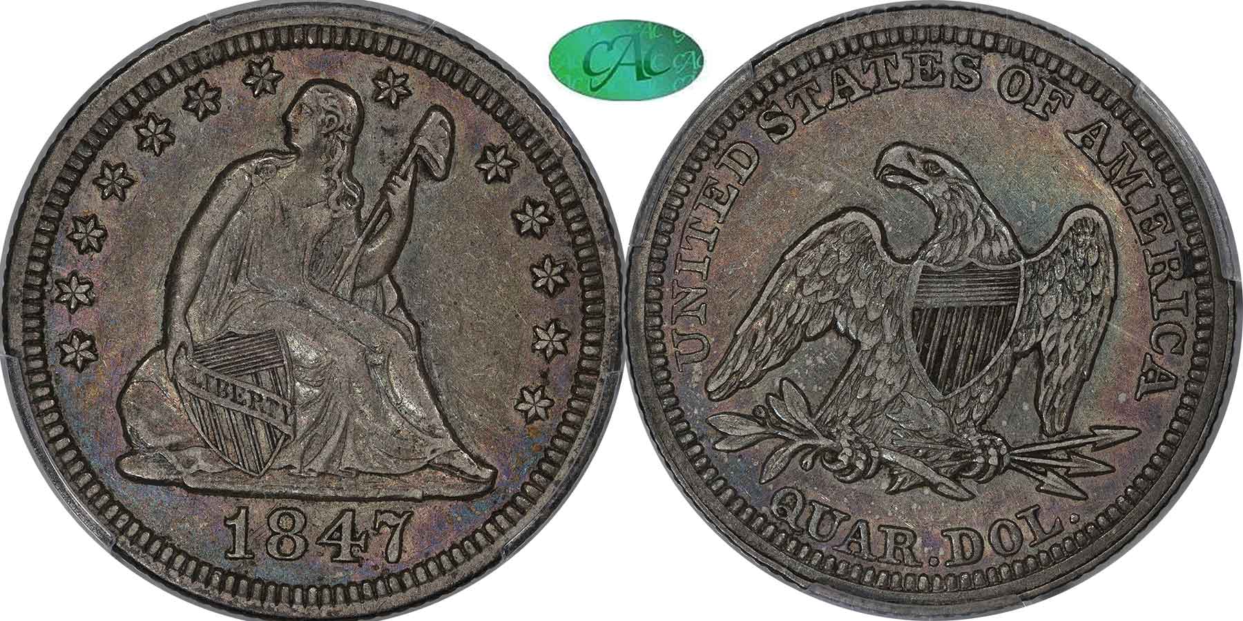 GFRC Open Set Registry - MIKE VERHULST 1847 Seated  25C