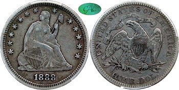 GFRC Open Set Registry - Pikes Peak 1888 Seated  25C