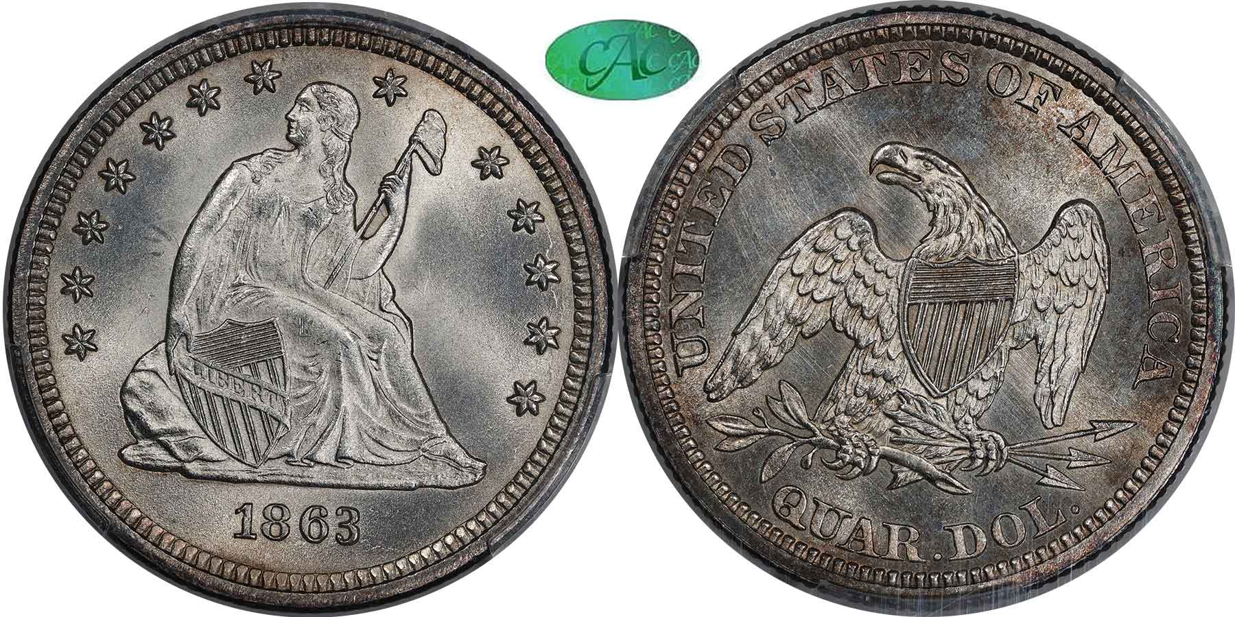 GFRC Open Set Registry - MIKE VERHULST 1863 Seated  25C