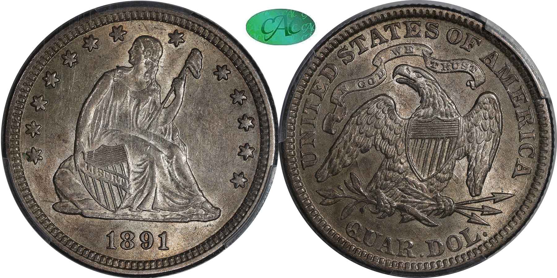 GFRC Open Set Registry - MIKE VERHULST 1891 Seated  25C