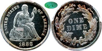 GFRC Open Set Registry - Dale Miller 1888 Seated  10C