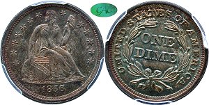 GFRC Open Set Registry - Gerry Fortin 1856 Seated  10C