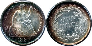 GFRC Open Set Registry - Sacandaga 1887 Seated  10C