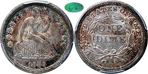 GFRC Open Set Registry - Piedmont 1859 Seated  10C