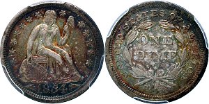 GFRC Open Set Registry - Sacandaga 1854 Seated With Arrows 10C