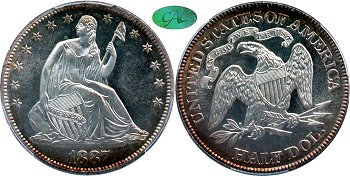 GFRC Open Set Registry - Newtown 1887 Seated  50C