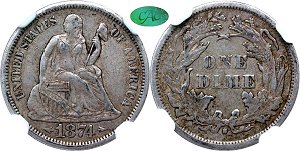 GFRC Open Set Registry - Coulombe Family 1874 Seated With Arrows 10C