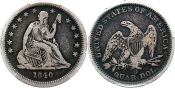 GFRC Open Set Registry - Ash 1840 Seated With Drapery 25C