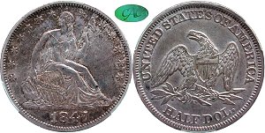 GFRC Open Set Registry - Greene 1847 Seated  50C