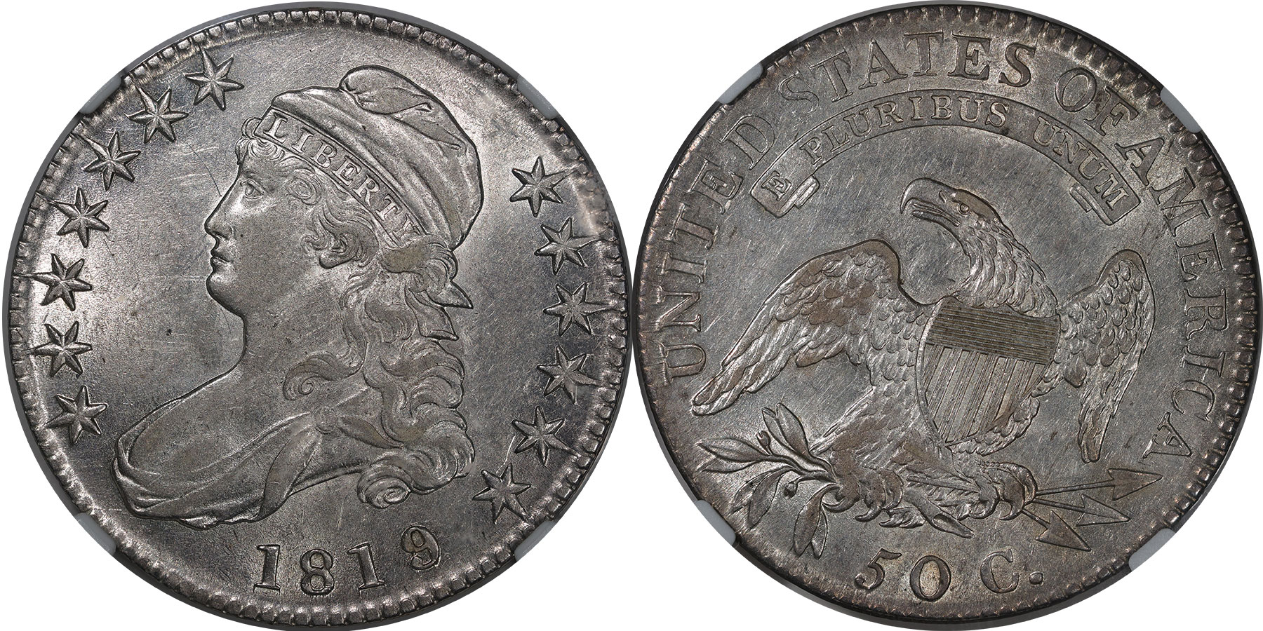 Capped Bust 50C 1819/8