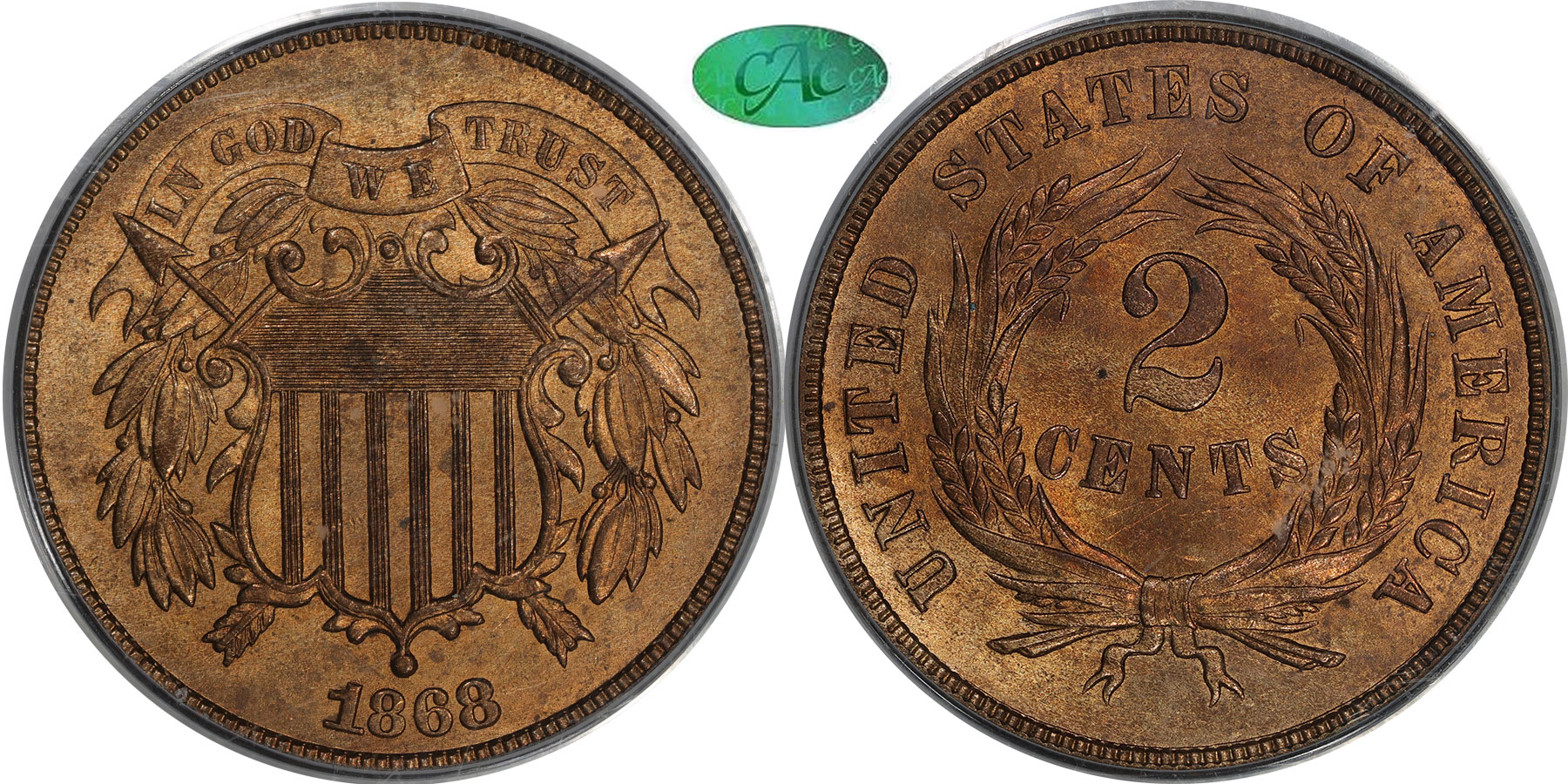 Early Copper 2C 1868