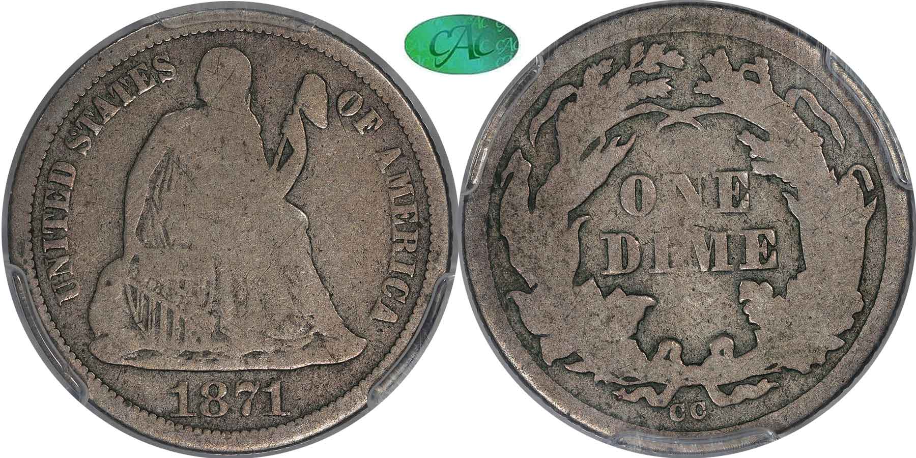 GFRC Open Set Registry - Piedmont 1871 Seated  10C