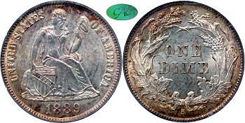 GFRC Open Set Registry - Gerry Fortin 1889 Seated  10C