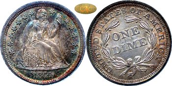 GFRC Open Set Registry - Gerry Fortin 1841 Seated  10C