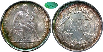 GFRC Open Set Registry - Gerry Fortin 1875 Seated  10C