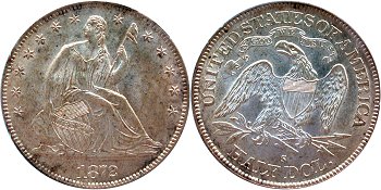 GFRC Open Set Registry - Oregon Beaver 1872 Seated  50C