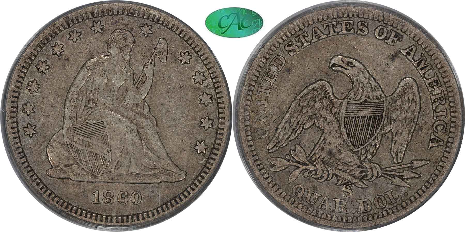 GFRC Open Set Registry - MIKE VERHULST 1860 Seated  25C