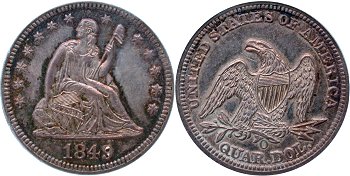 GFRC Open Set Registry - Hoosier 1849 Seated  25C