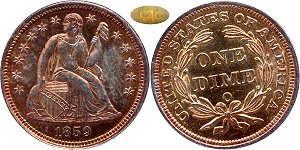 GFRC Open Set Registry - Tenafly 1859 Seated  10C