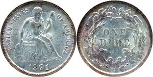 GFRC Open Set Registry - Dale Miller 1891 Seated  10C