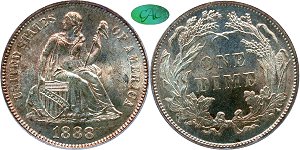 GFRC Open Set Registry - Tenafly 1888 Seated  10C