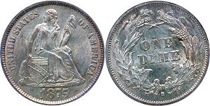 GFRC Open Set Registry - Newtown 1875 Seated  10C