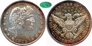 GFRC Open Set Registry - LABELMAN87 1896 Barber  25C