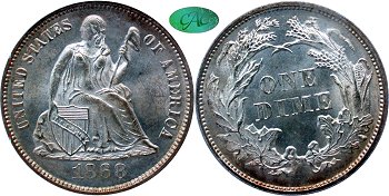 GFRC Open Set Registry - Gerry Fortin 1868 Seated  10C