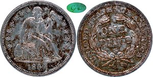 GFRC Open Set Registry - Newtown 1860 Seated  10C