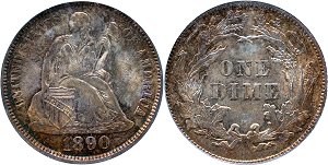 GFRC Open Set Registry - Sacandaga 1890 Seated  10C