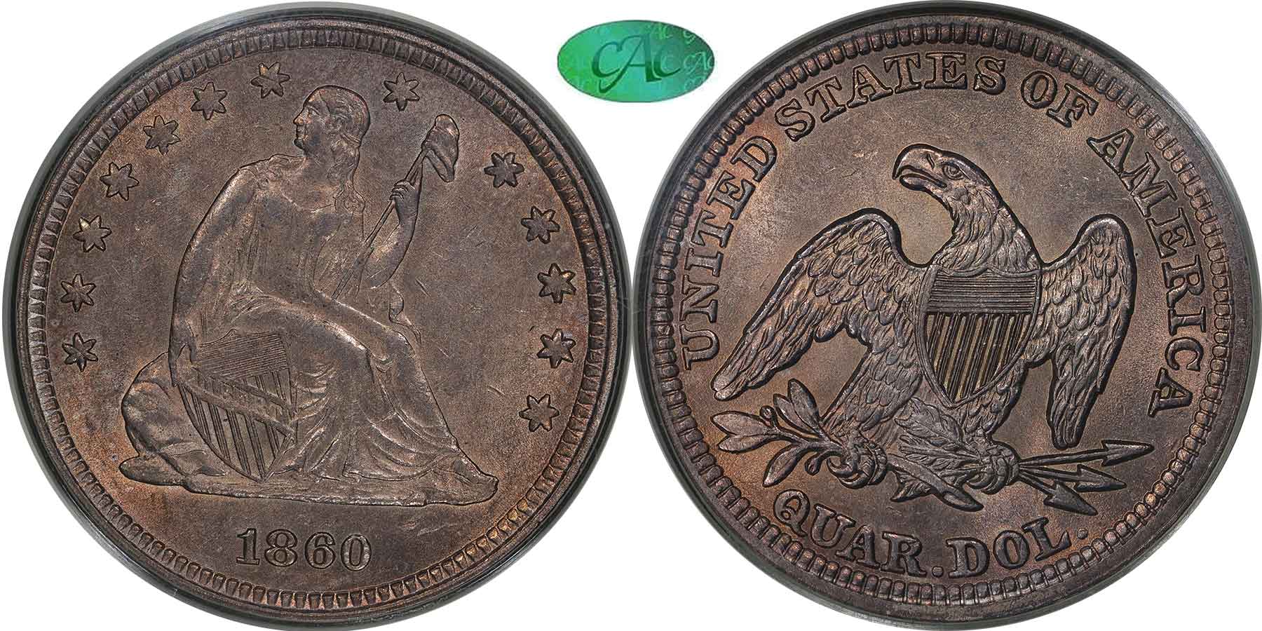 GFRC Open Set Registry - MIKE VERHULST 1860 Seated  25C