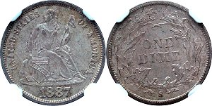 GFRC Open Set Registry - Dale Miller 1887 Seated  10C