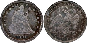 GFRC Open Set Registry - RCA 1891 Seated  25C
