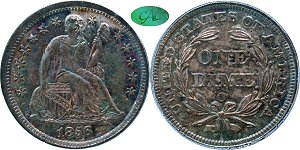 GFRC Open Set Registry - Newtown 1856 Seated  10C