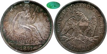 GFRC Open Set Registry - Newtown 1861 Seated  50C