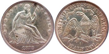 GFRC Open Set Registry - Oregon Beaver 1872 Seated  50C
