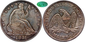 GFRC Open Set Registry - Newtown 1851 Seated  50C