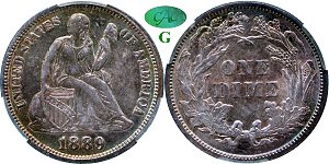 GFRC Open Set Registry - Dale Miller 1889 Seated  10C