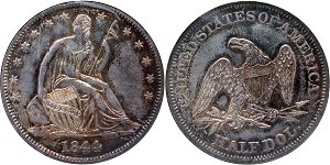 GFRC Open Set Registry - Badger Mountain 1839-1866 Seated No Motto 50C