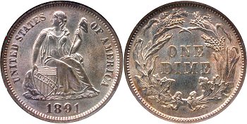 GFRC Open Set Registry - Dale Miller 1891 Seated  10C