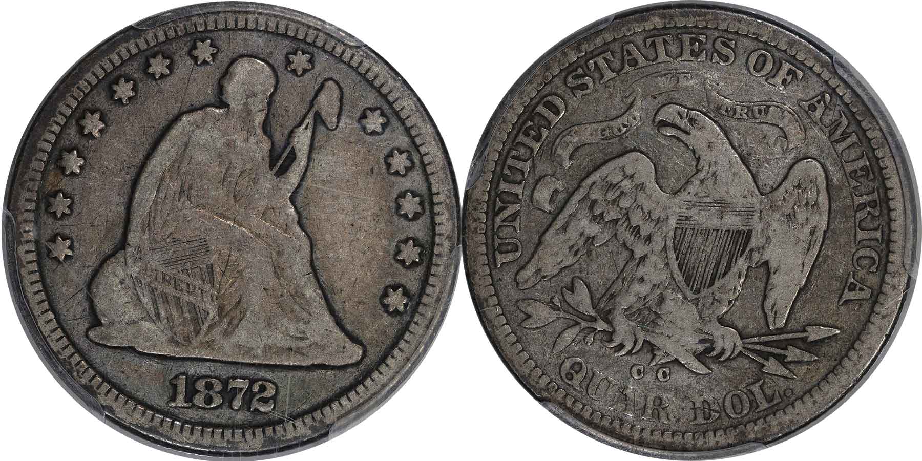 GFRC Open Set Registry - MIKE VERHULST 1872 Seated  25C