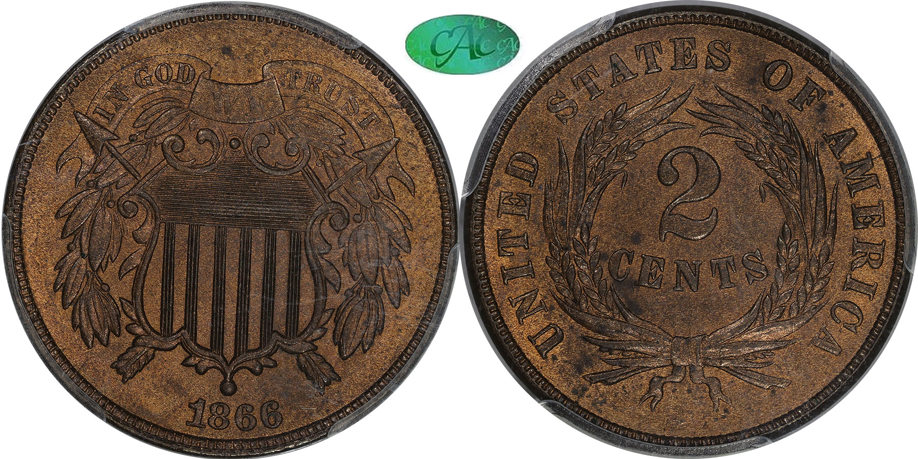 Early Copper 2C 1866
