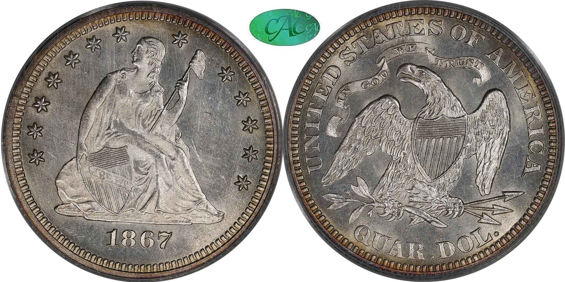 GFRC Open Set Registry - MIKE VERHULST 1867 Seated  25C