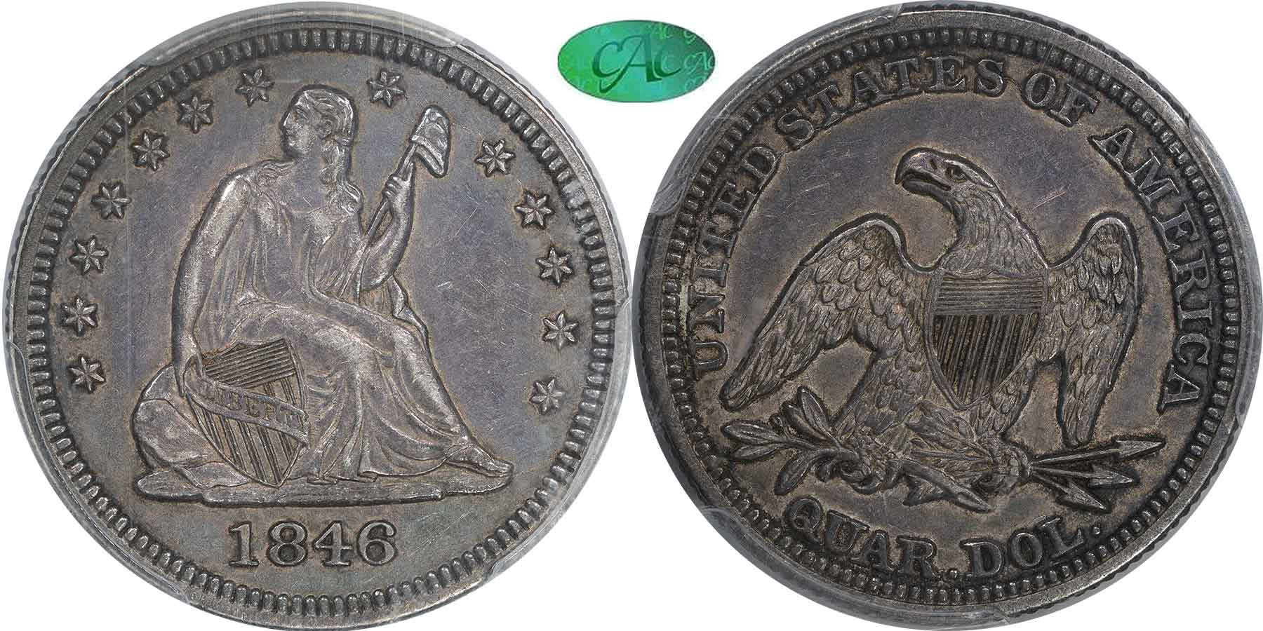 GFRC Open Set Registry - Tenafly 1846 Seated  25C